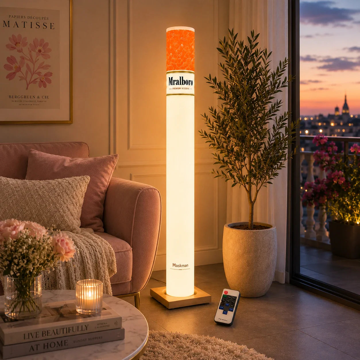 Cigarette LED Lamp with Wireless Remote (100 Cm)