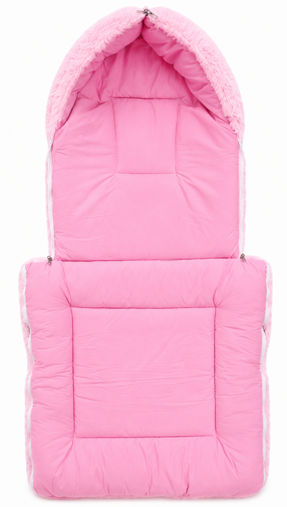 Universal Plush Baby Stroller Footmuff Winter Warm Sleeping Bag – Soft Fleece Cozy Pram & Pushchair Cover with Bunny Design (Pink)