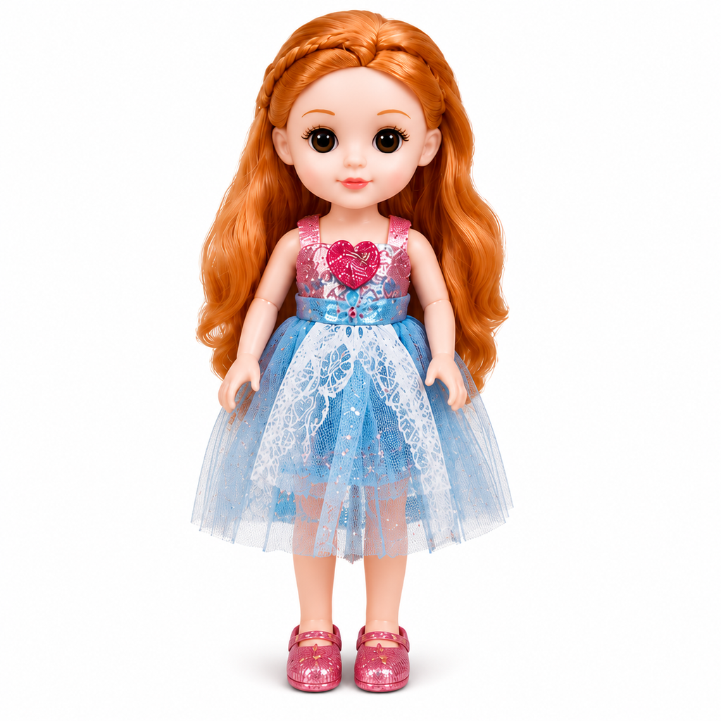Little Milly Princess Fashion Doll with Dress & Long Hair