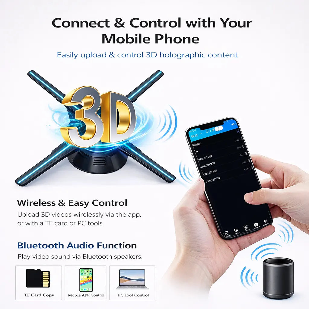 3D Hologram Fan Projector