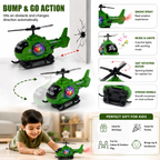 Army Spray Helicopter Toy with Lights, Music & Smoke Effects