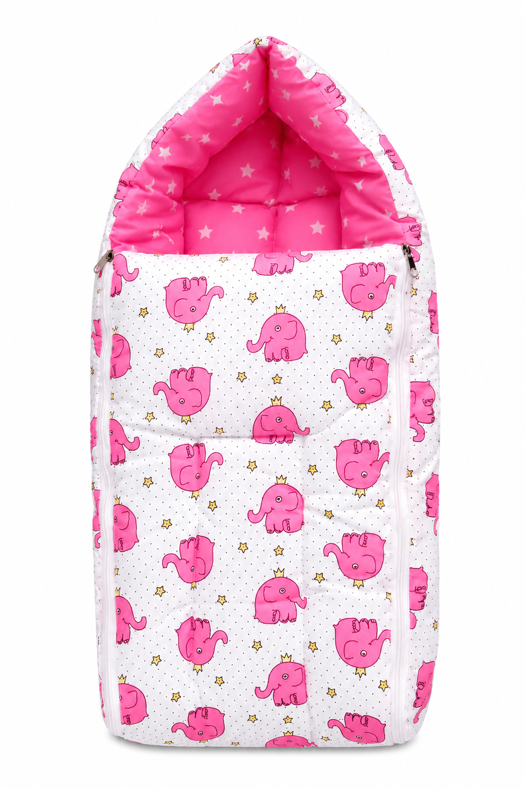 Universal Baby Stroller Footmuff Winter Sleeping Bag | Pink Elephant Pram Cover