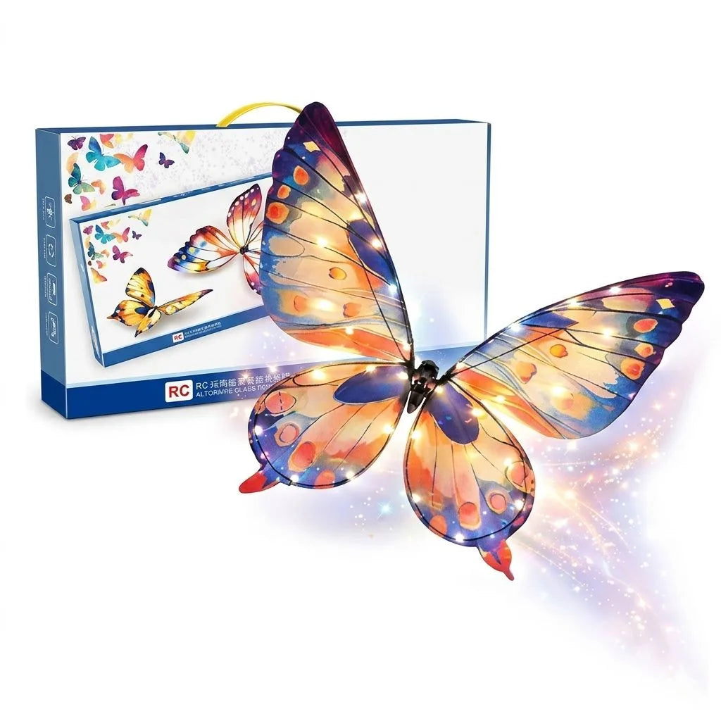 RC Butterfly Drone with LED Lights & Flapping Wings