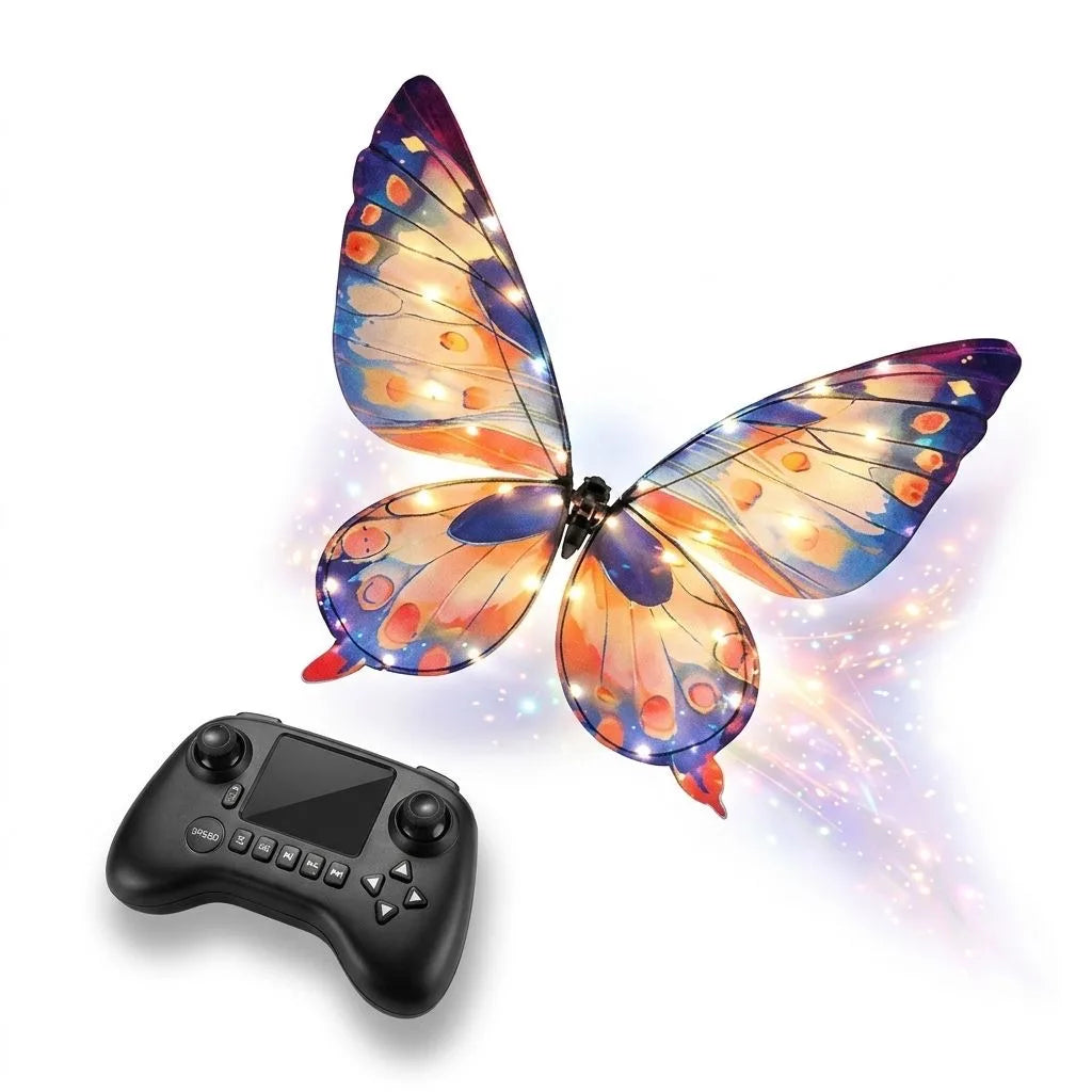 RC Butterfly Drone with LED Lights & Flapping Wings