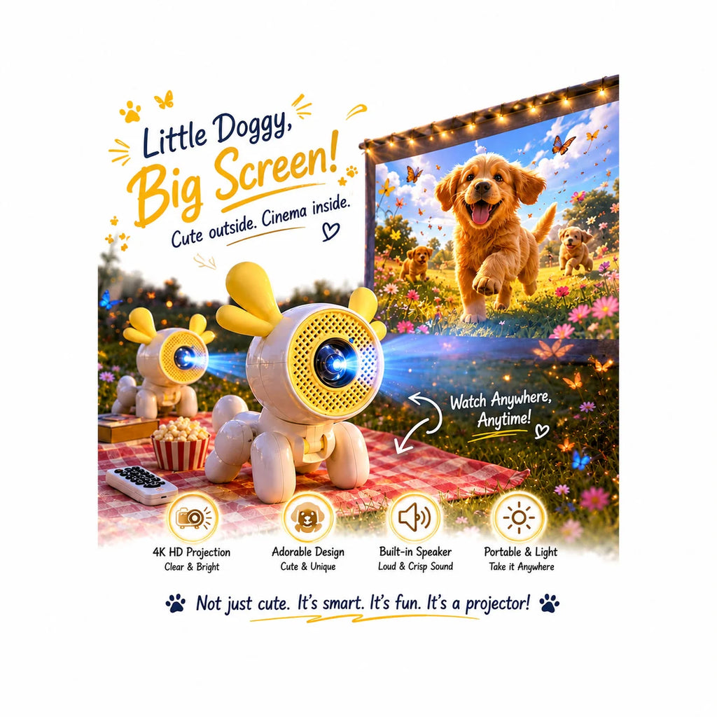 4K Cute Doggy Smart Projector