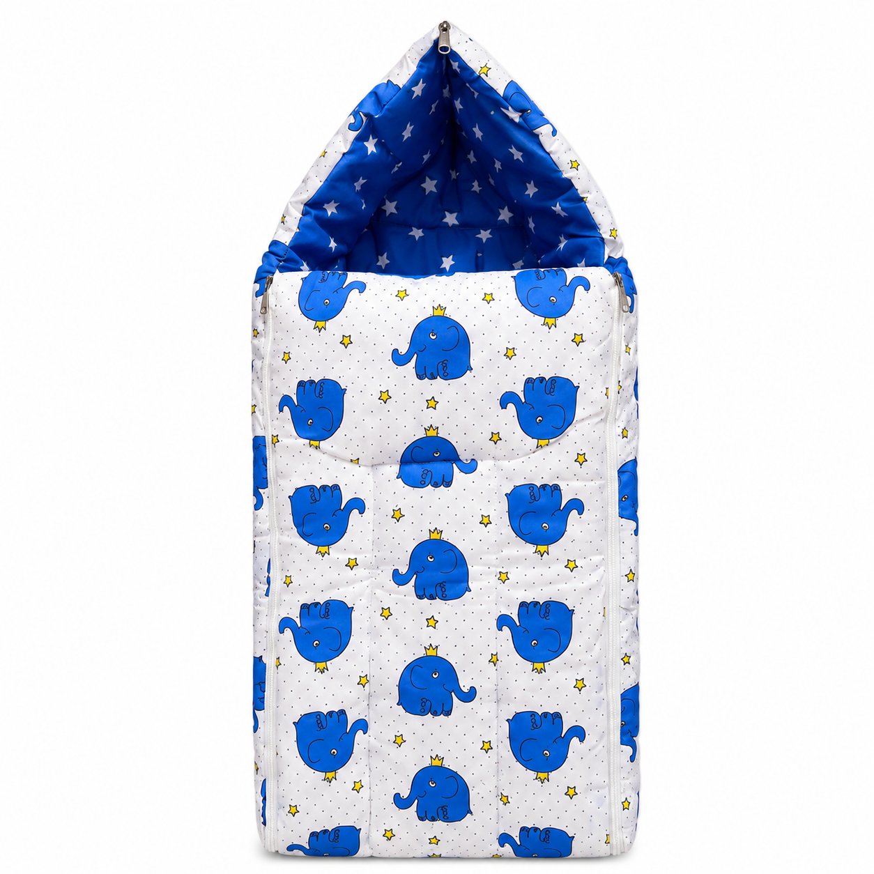 Universal Baby Stroller Footmuff Winter Sleeping Bag | Blue Elephant Pram Cover