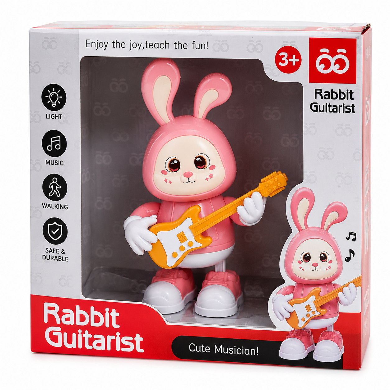 Rabbit Guitarist Musical Walking Toy with Lights & Sounds