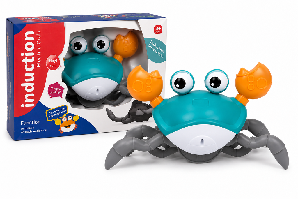 Induction Electric Crab Toy with Music, Lights & Obstacle Avoidance